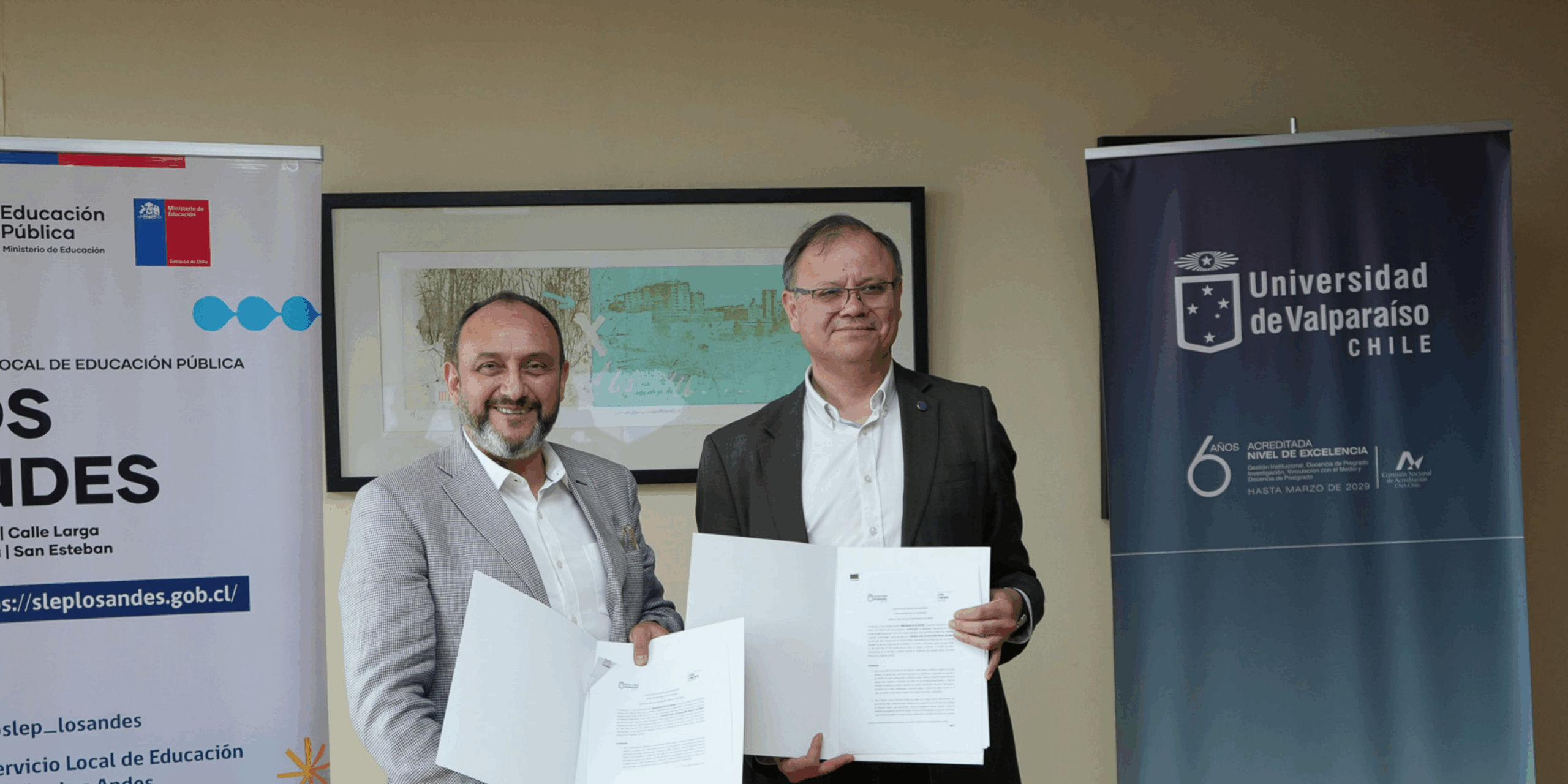 SLEP Los Andes y Universidad de Valparaíso firman convenio para potenciar la educación pública en el territorio